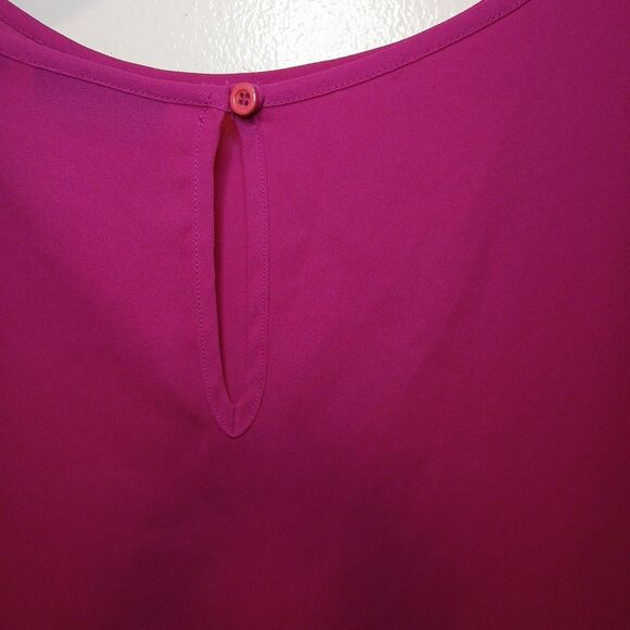Halogen Pink Blouse – Side Drawstring Detail, Keyhole Back – Women’s Large - Picture 6 of 8